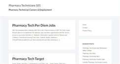 Desktop Screenshot of pharmacytechnicians101.com